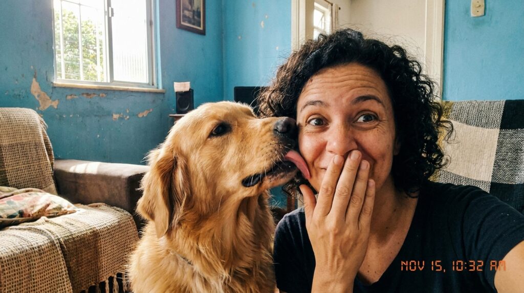Cachorro lambendo o tutor o tempo todo: carinho, aviso ou pedido de ajuda?